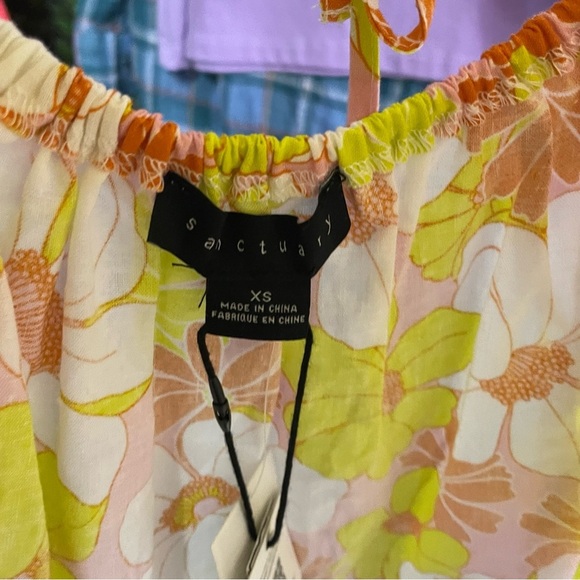 Sanctuary Play date Camisole Floral Orange and Yellow NWT - Picture 6 of 12